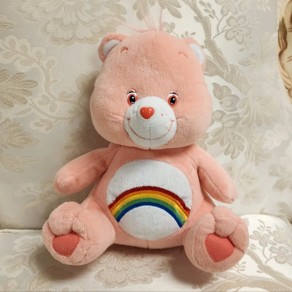 Vintage Care Bear Cheer Bear Plush 2003 Nanco Rainbow bear stuffed animal